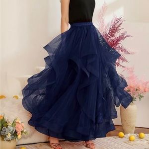 Long Tulle Formal Wedding Prom Fairy Skirt